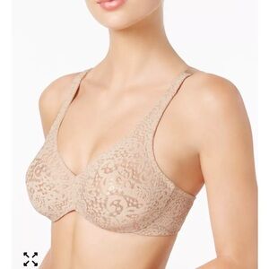 NWT Wacoal nude Halo Lace Underwire bra